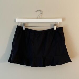 Aqua Green Brand Swim Skirt Black Size Large